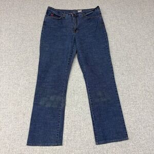 Fine U.S.A. Jeans Size 19/20 Blue Straight Leg Stretch Denim Made in USA Vintage
